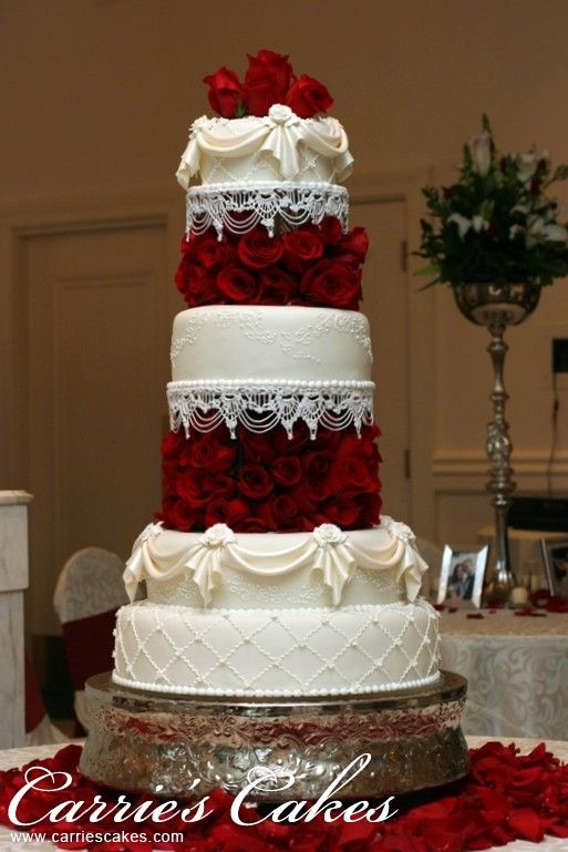 Wedding Cake with Roses