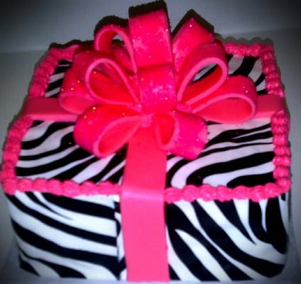 Zebra Stripe Birthday Cake