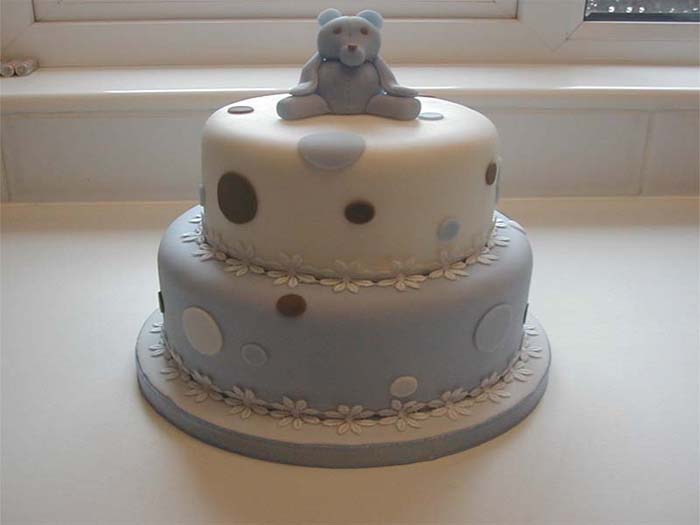 2 Tier Christening Cake