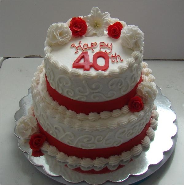 40th Wedding Anniversary Cake