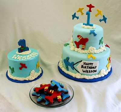 Airplane Smash Birthday Cake