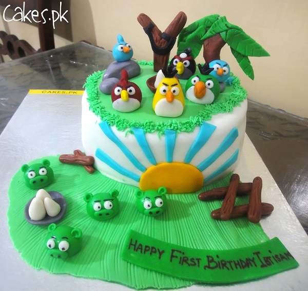 Angry Bird Themed Cake