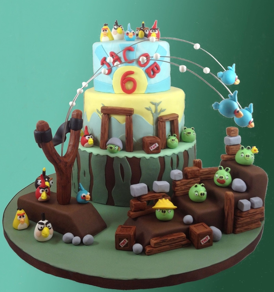 Angry Birds Birthday Cake