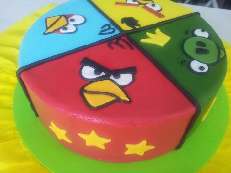 Angry Birds Birthday Cake