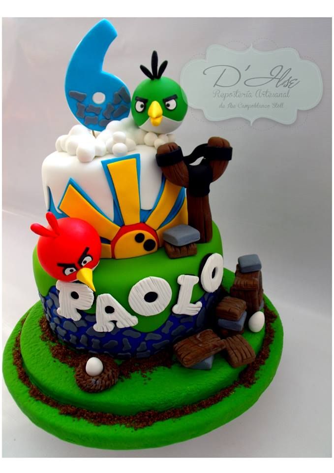 Angry Birds Birthday Cake