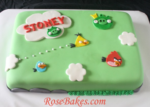 Angry Birds Sheet Cake