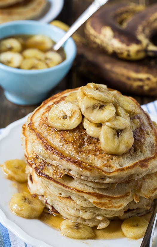 Banana Pancakes with Topping