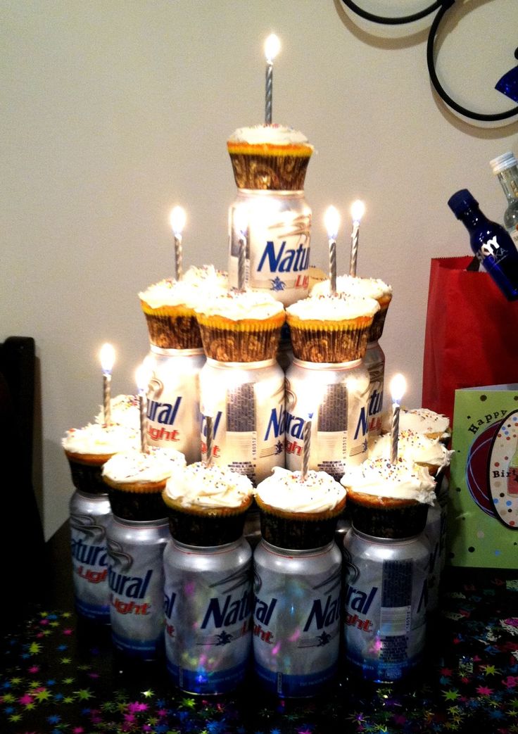 Beer Can Birthday Cake