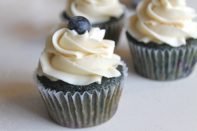 Blueberry Buttercream Cupcakes