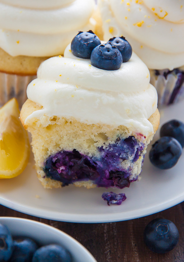 Blueberry Cupcakes with Cream Cheese Frosting