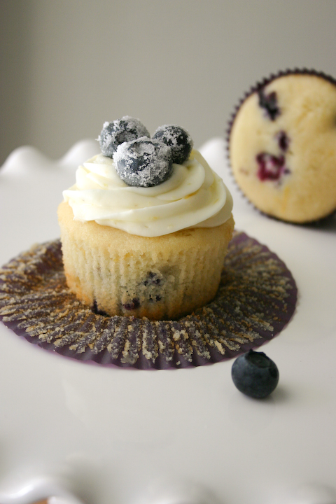 Blueberry Cupcakes with Cream Cheese Frosting