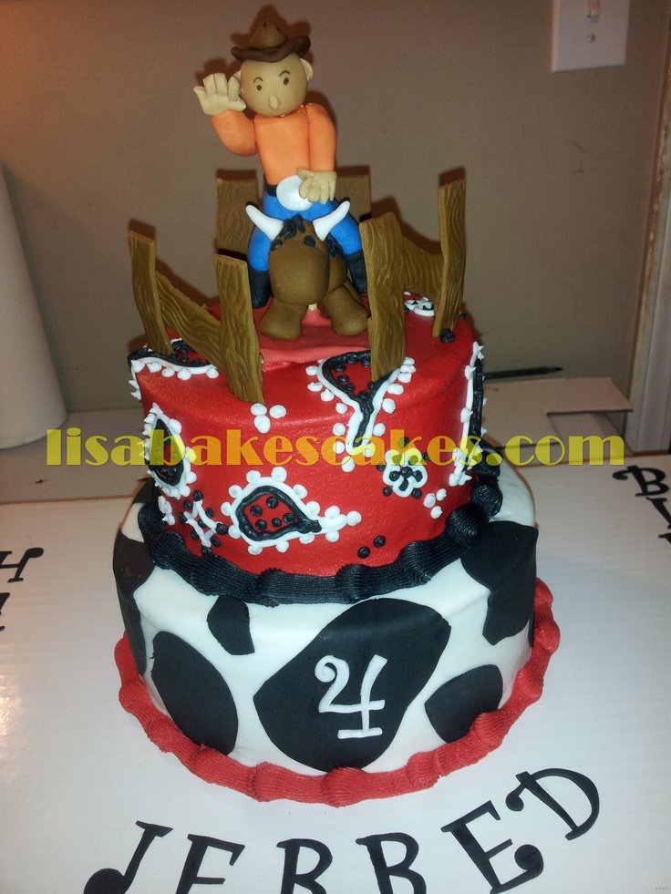 Bull Riding Birthday Cake