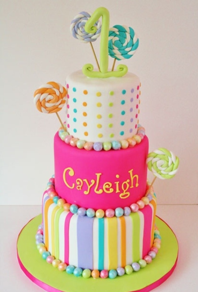 Candy Birthday Cakes