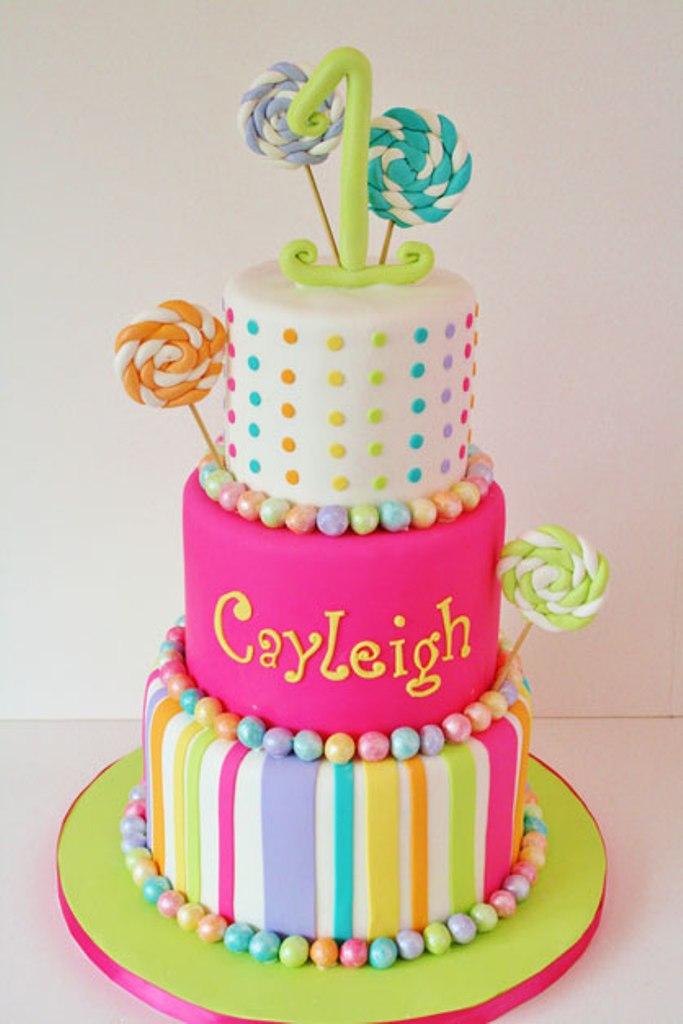 Candy Birthday Cakes