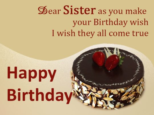 Chocolate Sisters Birthday Wishes