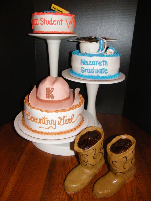 Country Girl Graduation Cake