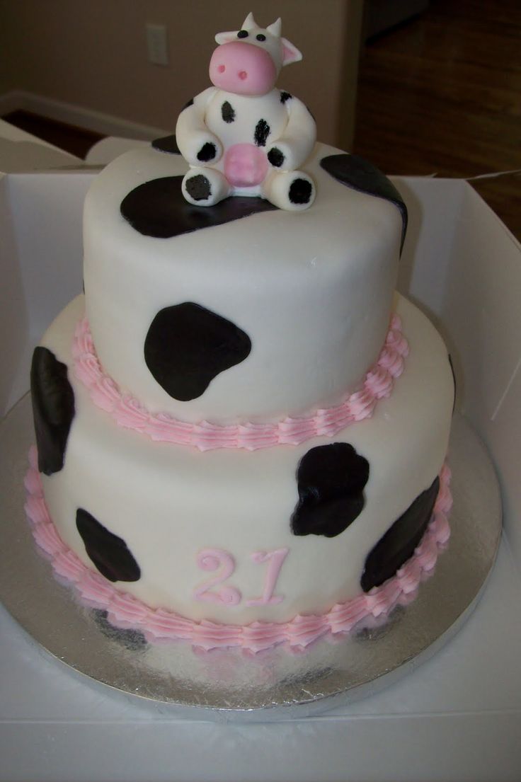 Cow Birthday Cake