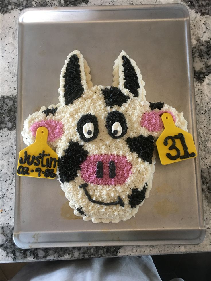 Cow Birthday Cake