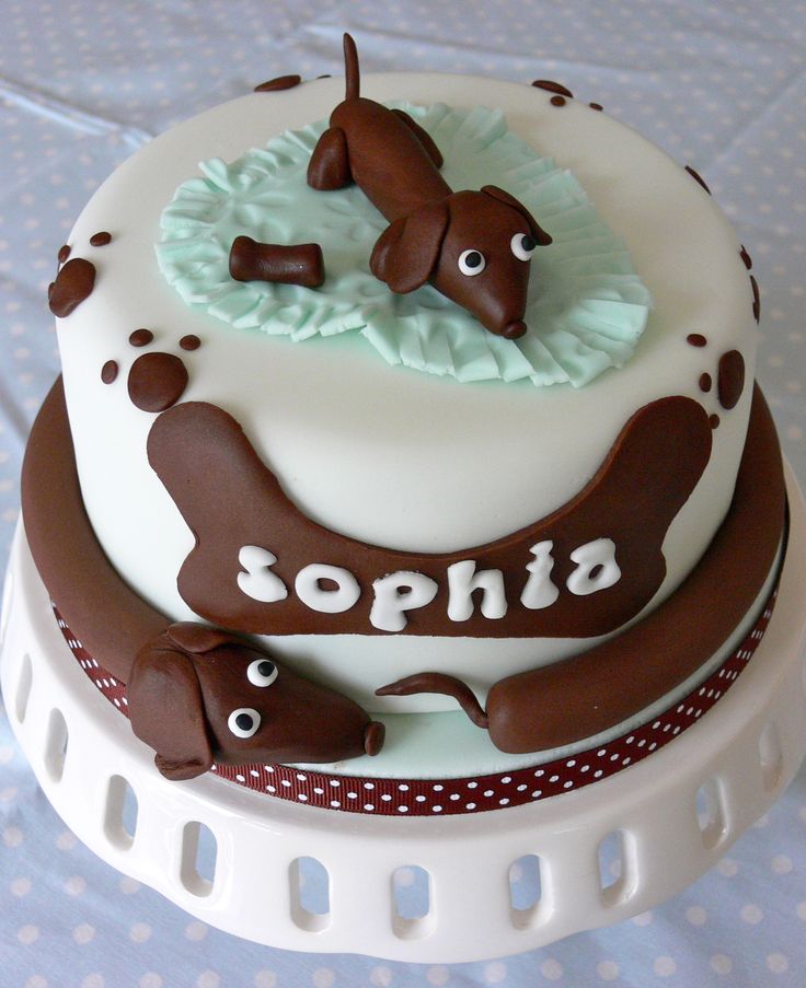 Dachshund Birthday Cake