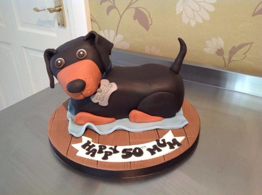 Dachshund Birthday Cake