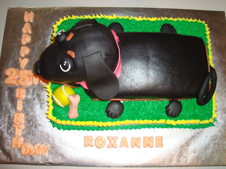 Dachshund Birthday Cake