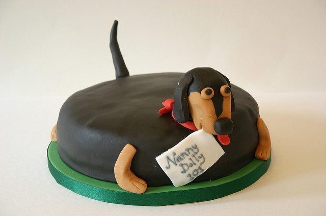 Dachshund Dog Birthday Cake