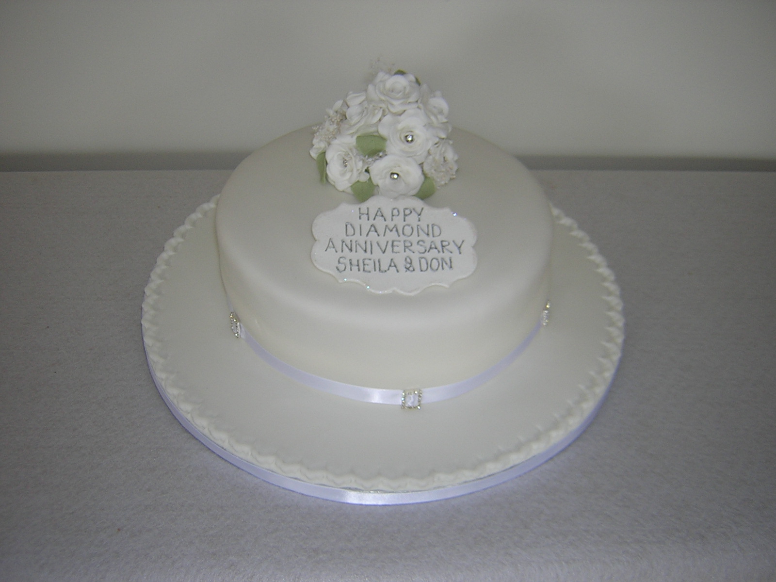 Diamond Anniversary Wedding Cake