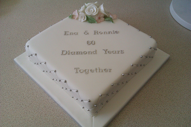 Diamond Anniversary Wedding Cake