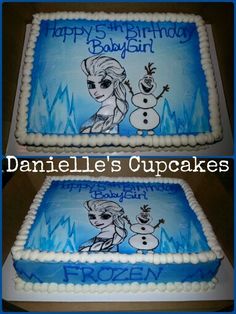 Disney Frozen Buttercream Sheet Cakes