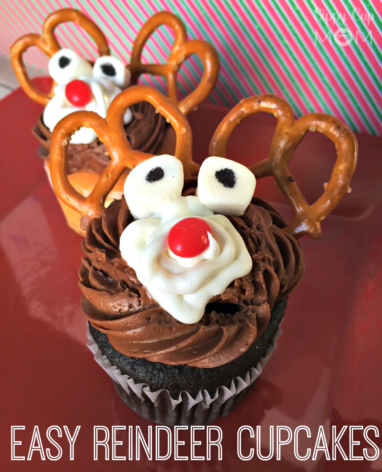 Easy Reindeer Cupcakes