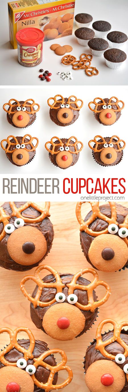 Easy Reindeer Cupcakes