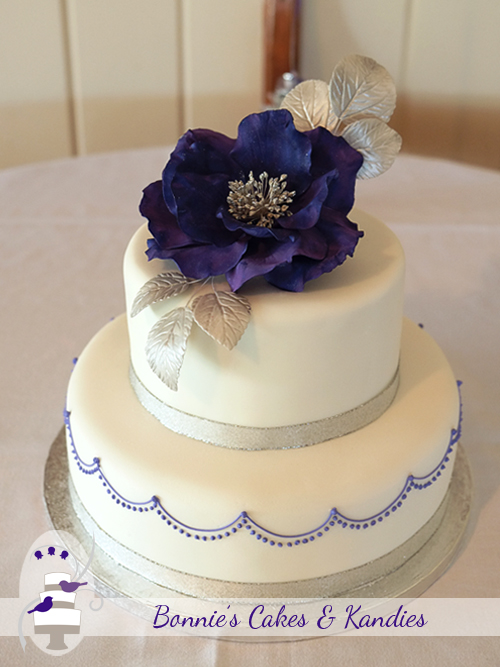 Elegant 50th Birthday Cakes Purple