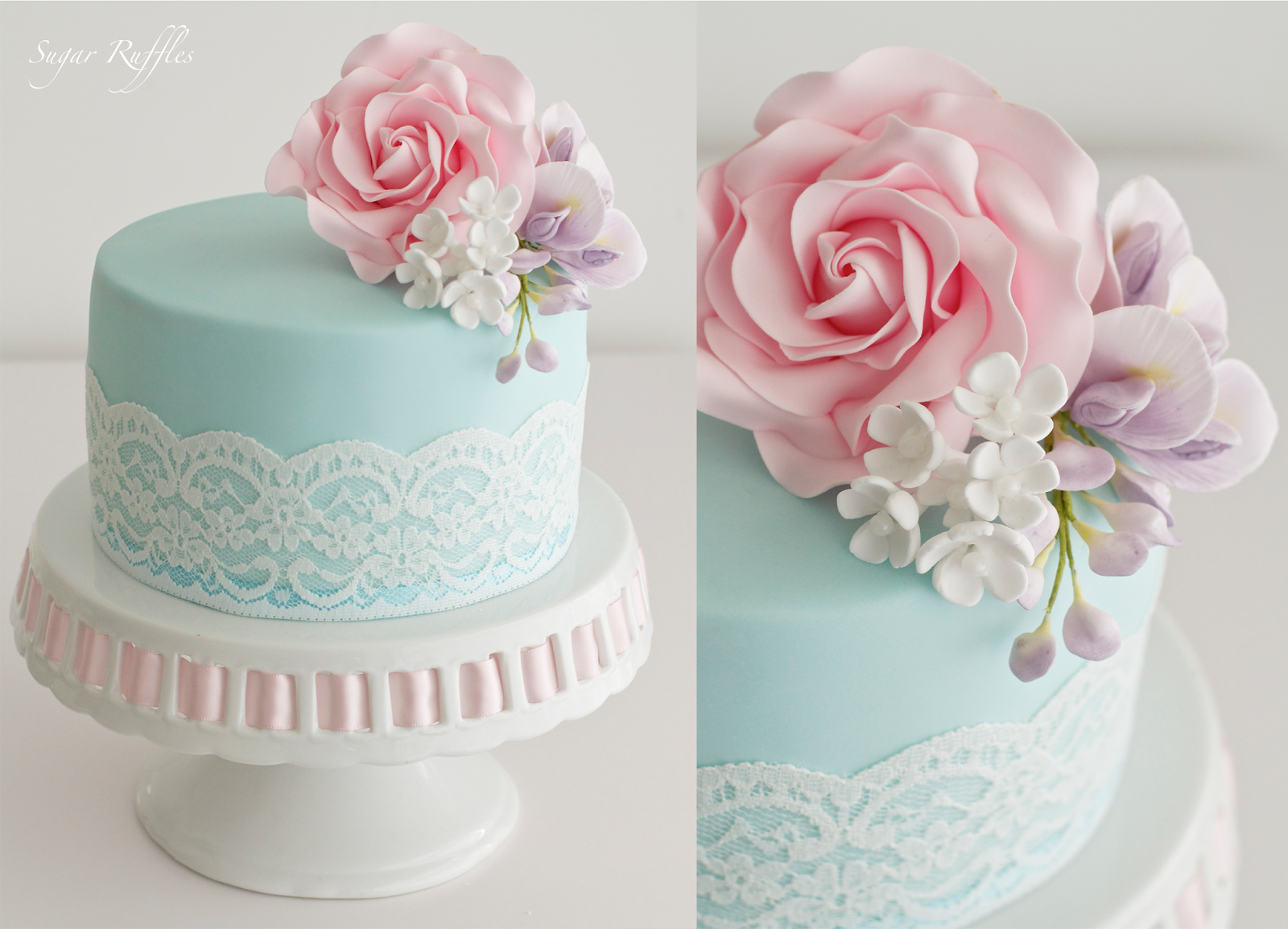 Elegant Rose Birthday Cake