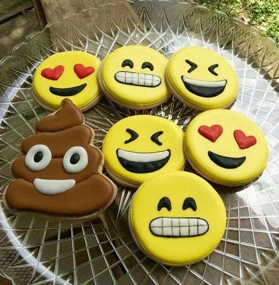 Emoji Poop Cookies Decorated