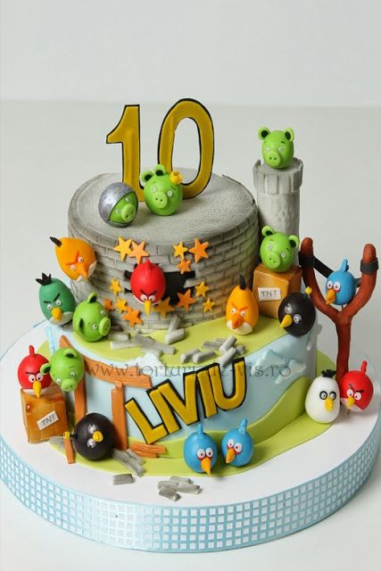 Epic Angry Birds Birthday Cake