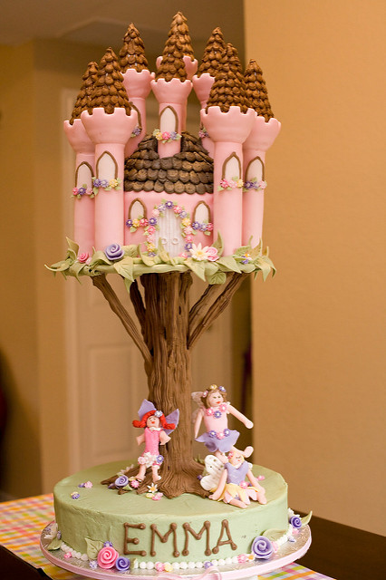 Fairy Tree Castle Cake