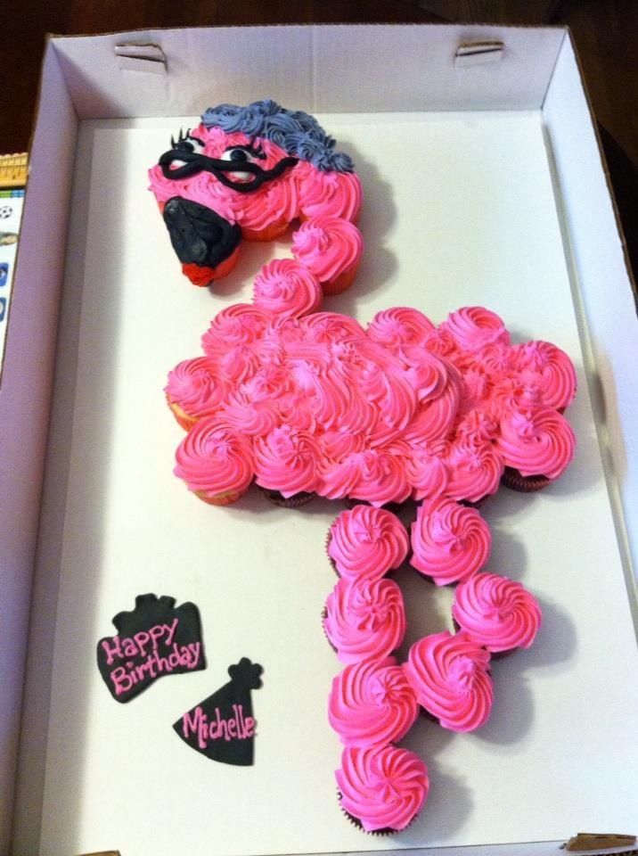 Flamingo Cupcake Cake