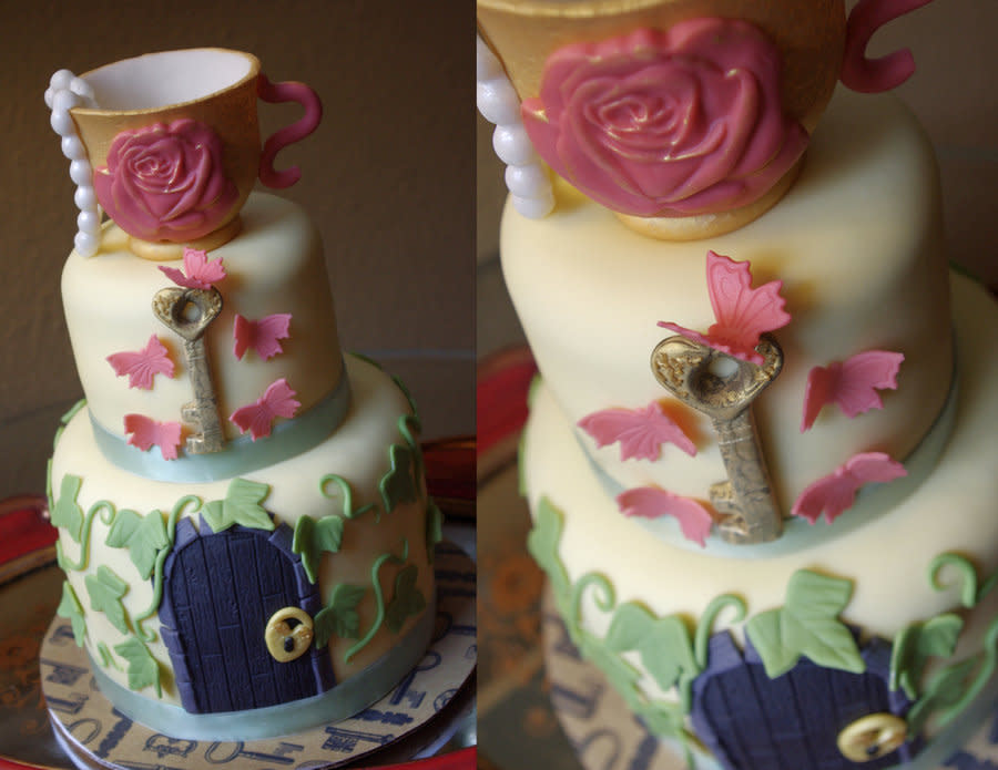 Garden Tea Party Themed Cake