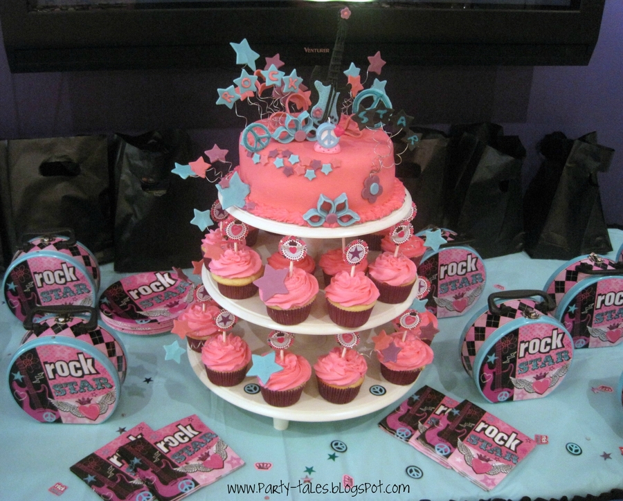 Girls Rock Star Birthday Party Cake