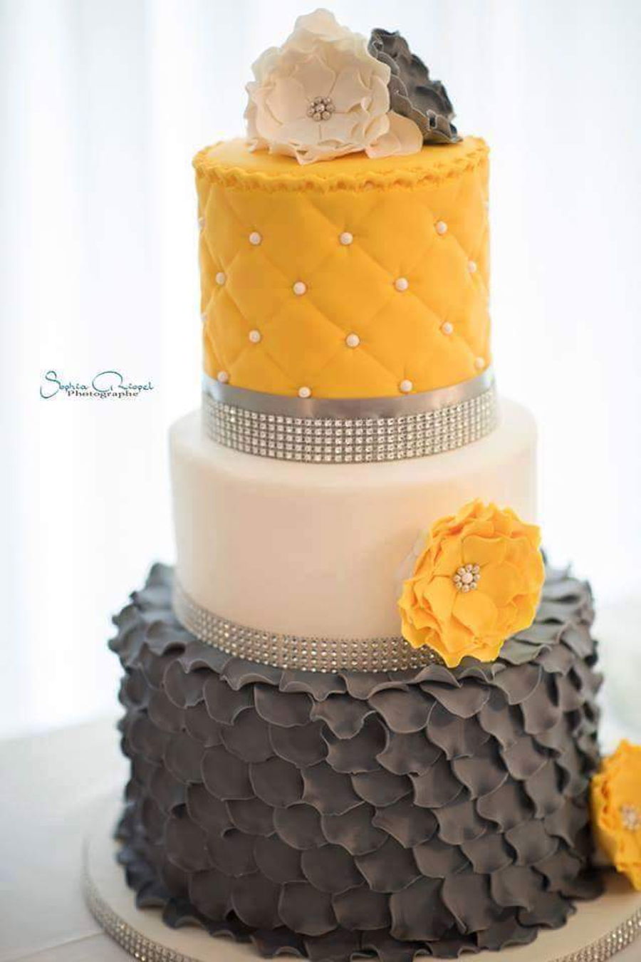 11 Photos of Grey And Yellow Buttercream Cakes