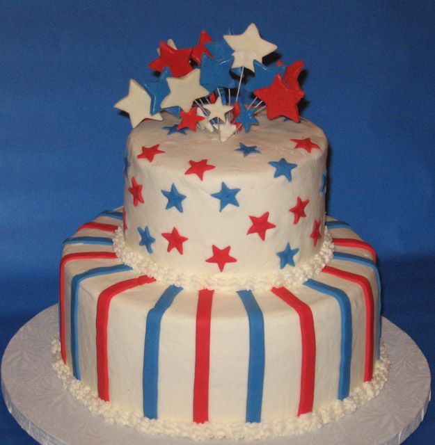 Happy July 4th Birthday Cake