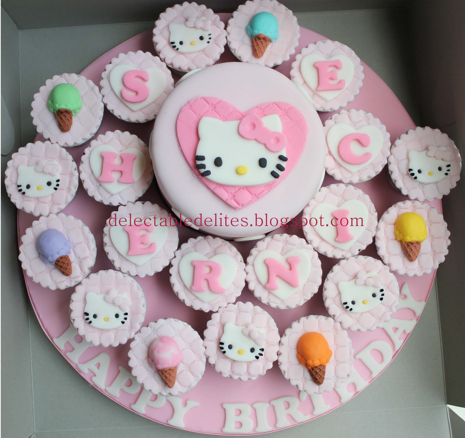 Hello Kitty Cupcake Cake