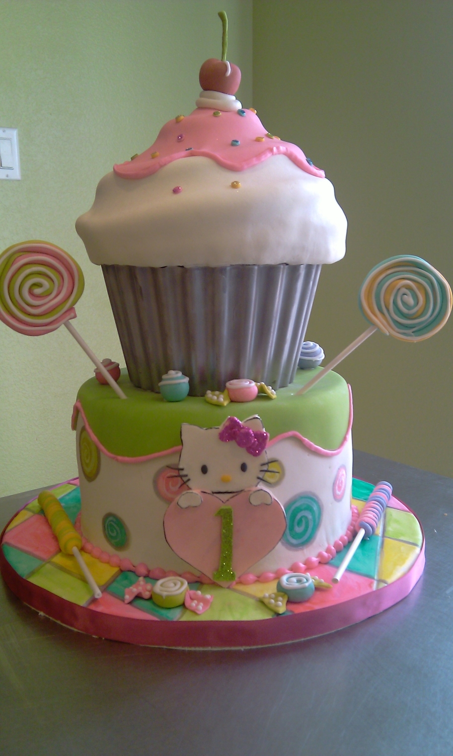 Hello Kitty Cupcake Cake