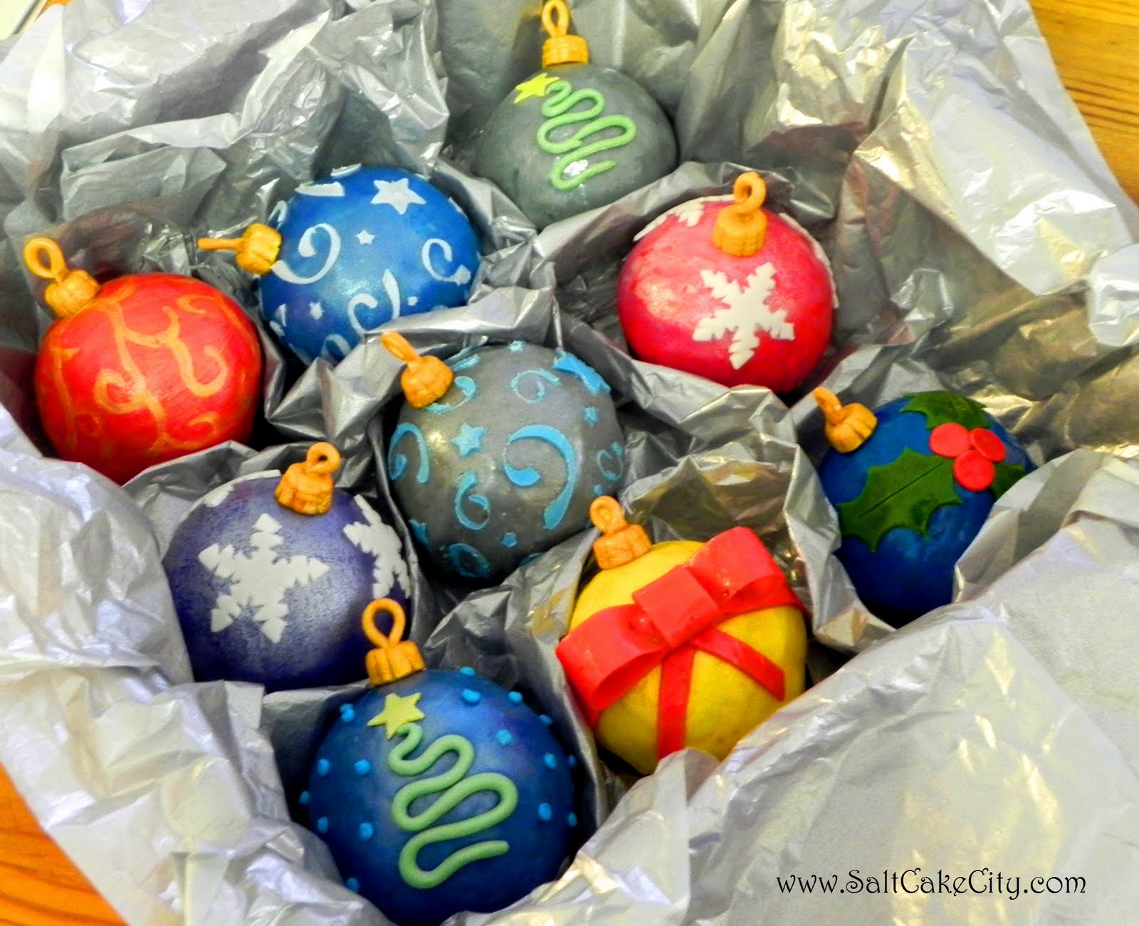 Homemade Christmas Ornaments Cake