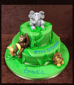 Jungle Theme Birthday Cake