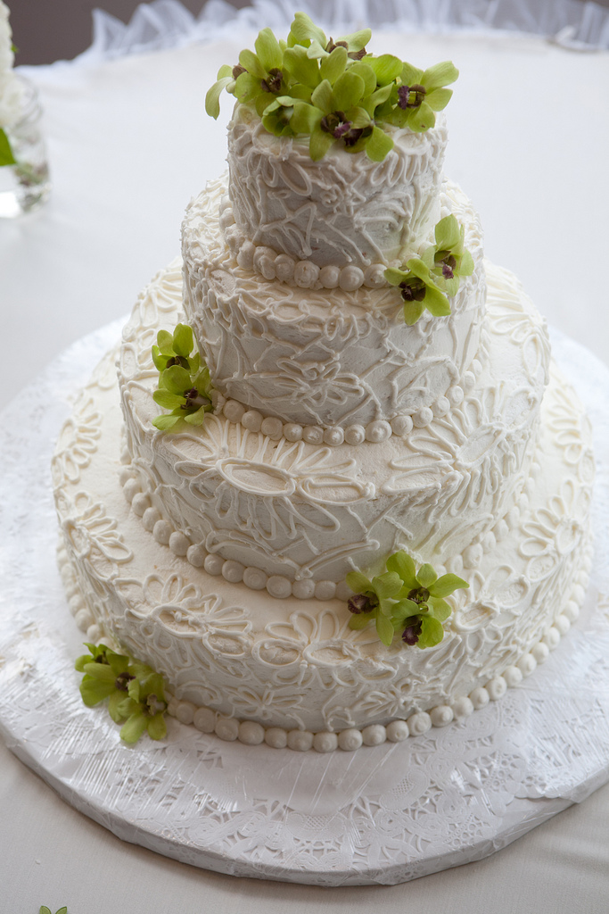 Lace Buttercream Wedding Cake