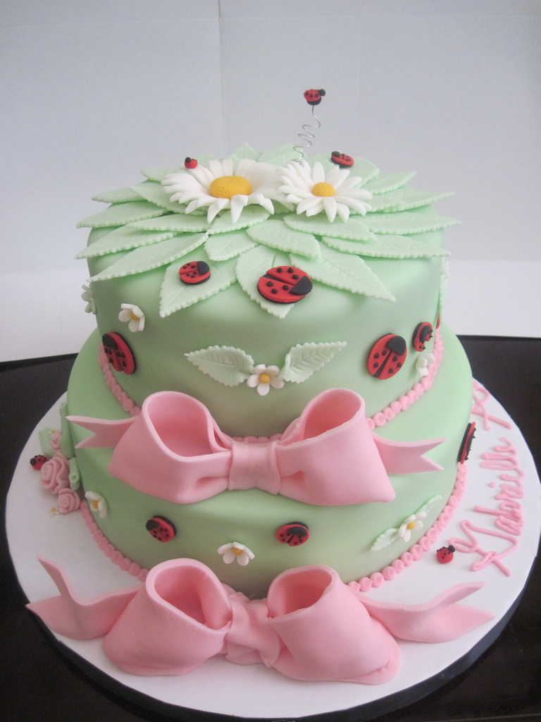 Ladybug Baby Shower Cake