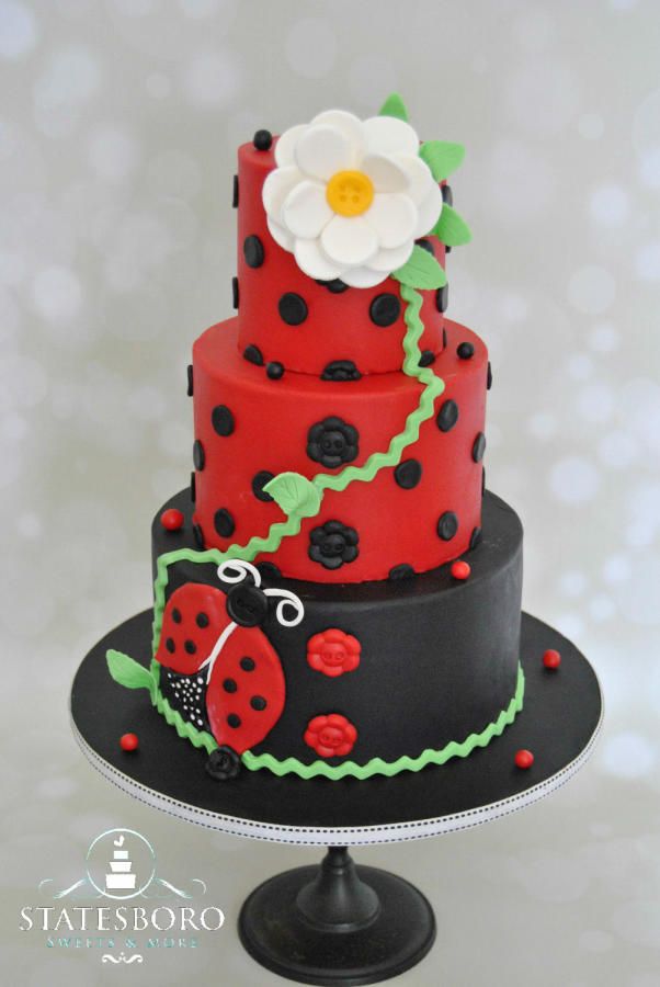 Ladybug Birthday Cake