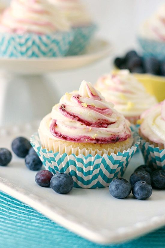 Lemon Blueberry Cupcakes with Buttercream