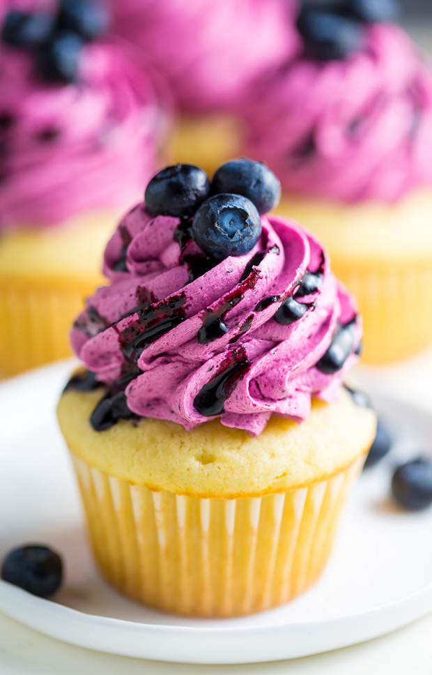 Lemon Blueberry Cupcakes with Buttercream